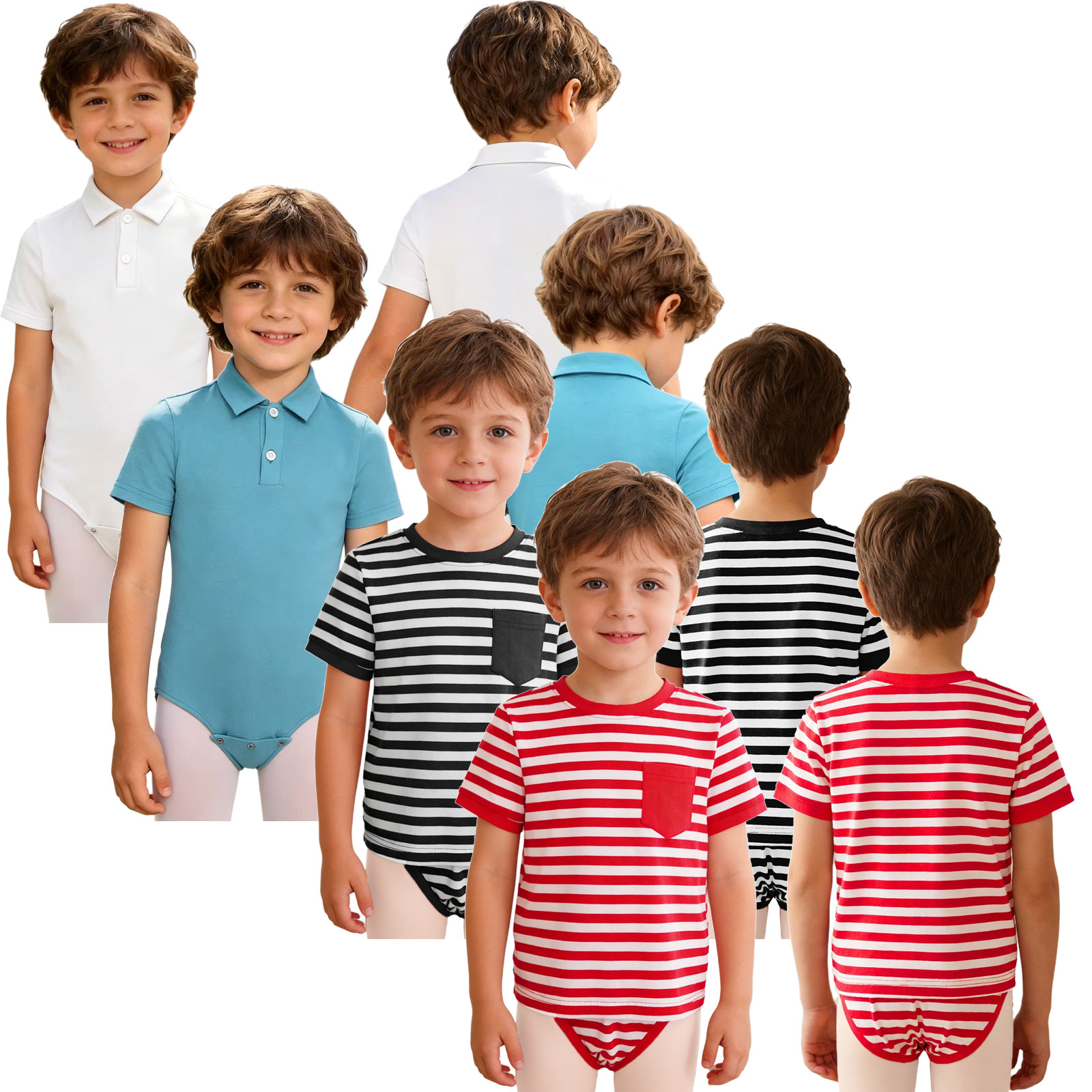 Summer Clothing Boys - Body Adattivo per Bambini con Esigenze