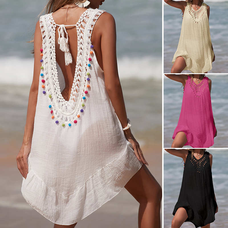 Summer Clothing Colors - Abito corto da donna con scollo
