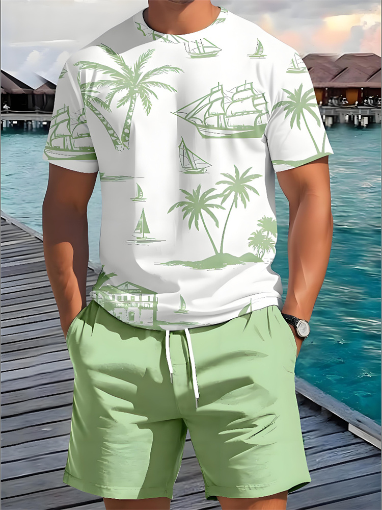 Beach Shirt Hawaiian - Set Estivo Casual da Uomo con