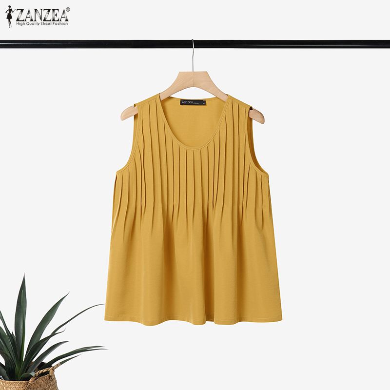 Summer Clothing Plus Size Women - ZANZEA Top senza maniche da donna