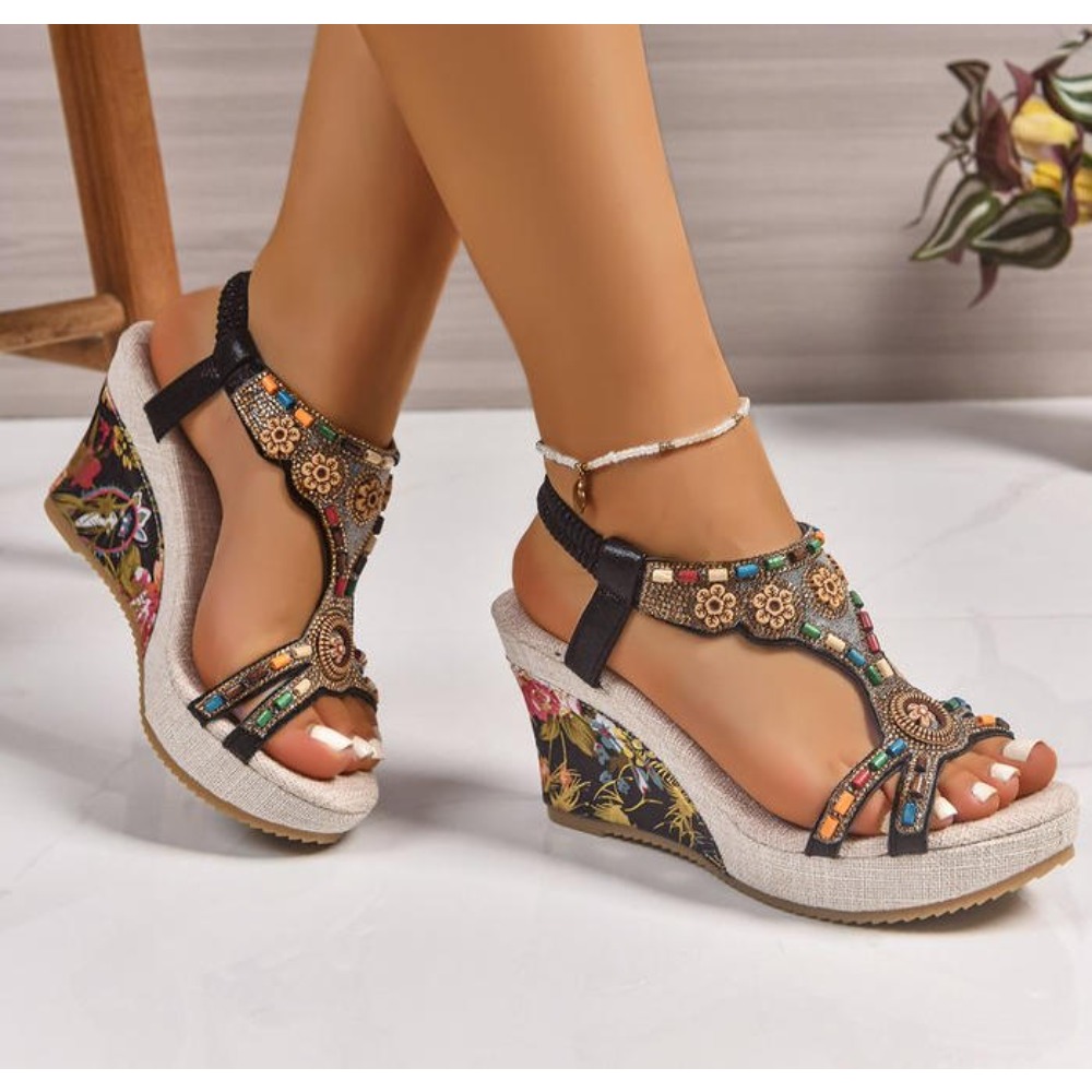 Summer Clothing Plus Size Women - Sandali Donna Estivi in Pelle con