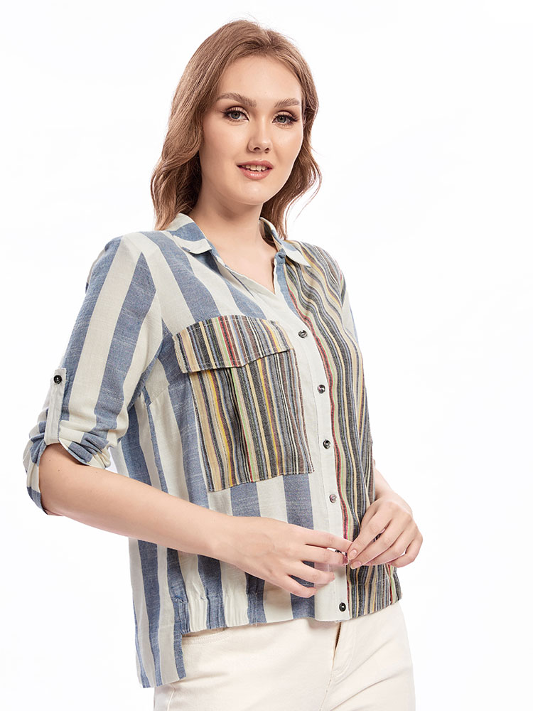 Summer Clothing Colors - La camicia da donna con risvolto