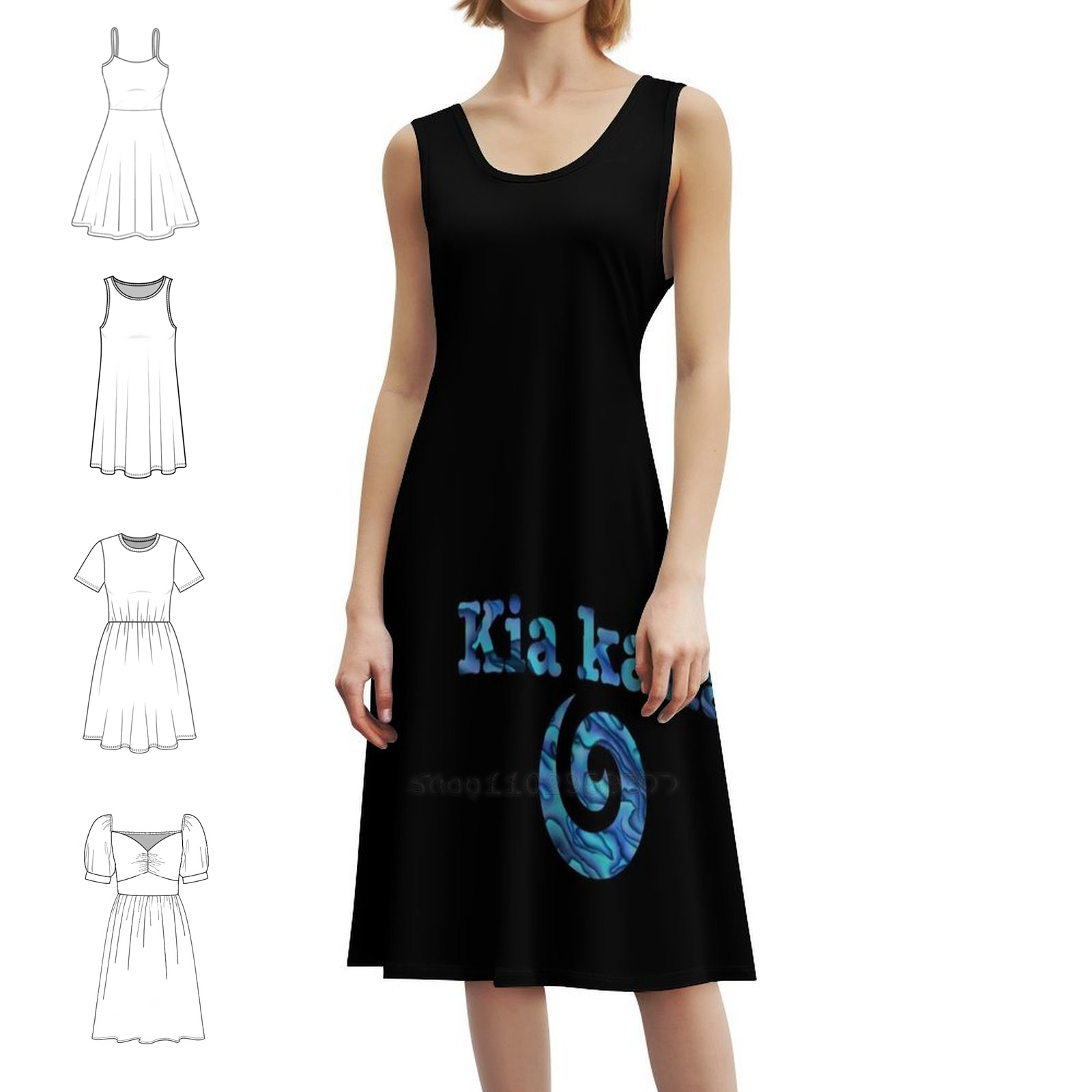 Summer Clothing Nz - Kaha Koru Abito con scollo a
