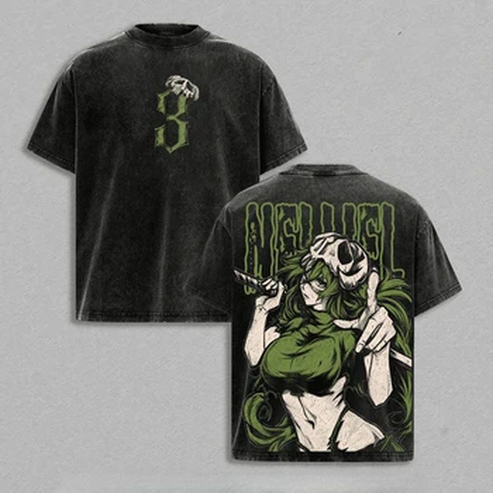 Vintage Summer Clothing Men - Maglietta stampata Anime BLEACH Nelliel Tu