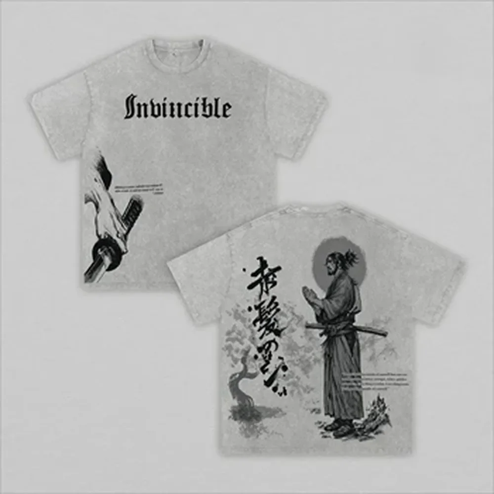 Vintage Summer Clothing Men - T-shirt Manga Vagabond Musashi Miyamoto Vintage