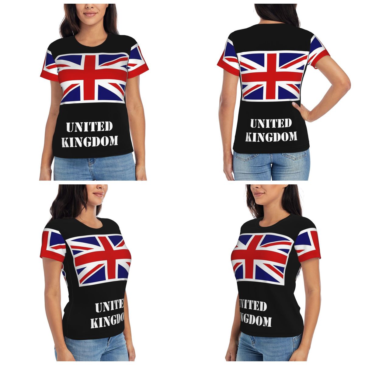 Summer Clothing Women Uk - T-shirt da donna con bandiera Union