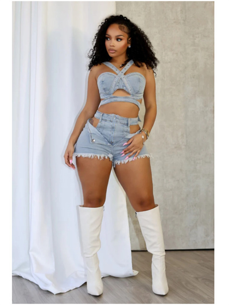 Summer Clothing Bundle - Sexy Jean Set da 2 pezzi