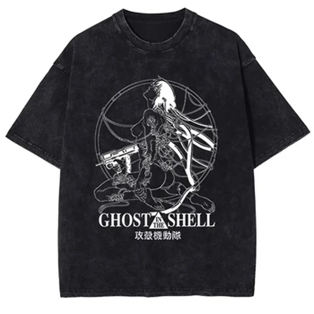 Vintage Summer Clothing Men - T-shirt Manga Ghost in the Shell