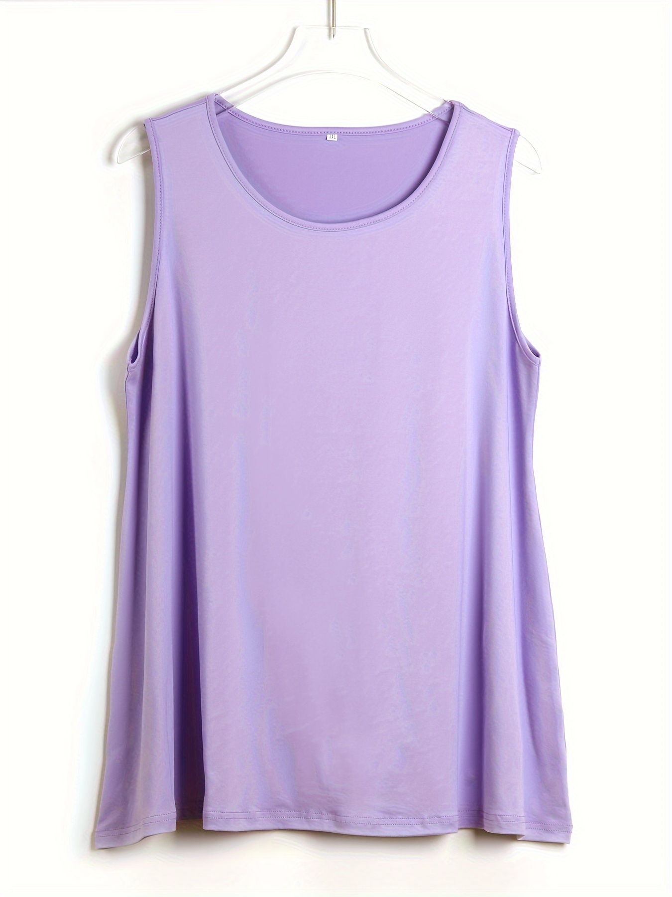 Canotta semplice e solida tagl - Summer Clothing Plus Size Women recensione e prezzo