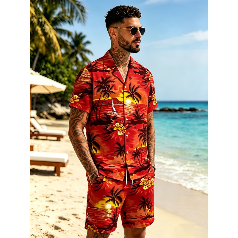 Completo da uomo due pezzi con - Beach Shirt Hawaiian recensione e prezzo