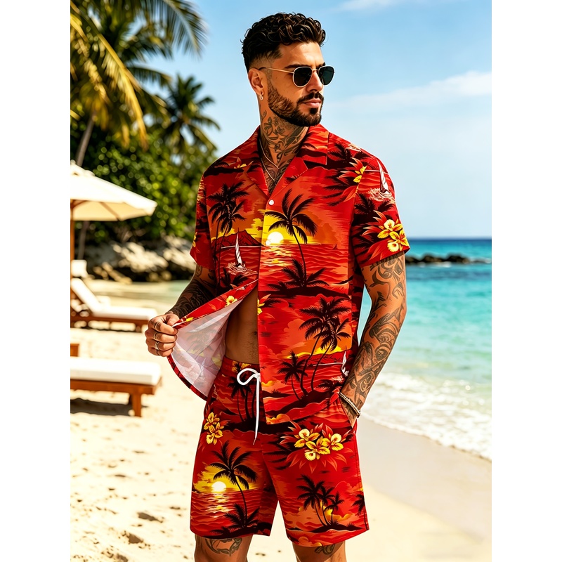 Completo da uomo due pezzi con - Beach Shirt Hawaiian recensione e prezzo