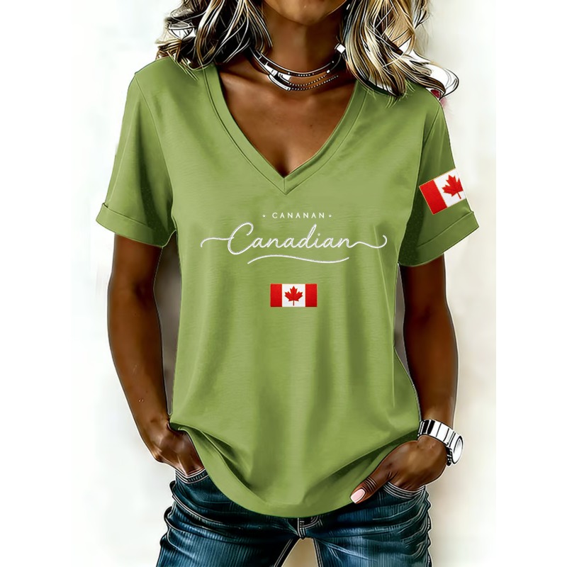 T-shirt da donna con stampa de - Summer Clothing Women Canada recensione e prezzo