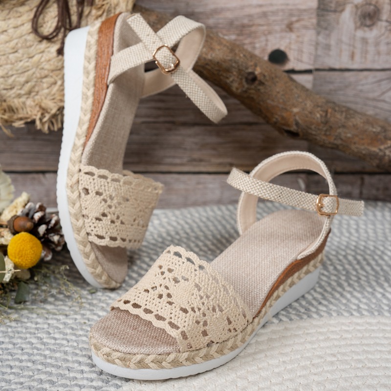 Sandali con Zeppa in Pizzo da  - Espadrille Sandal Women recensione e prezzo