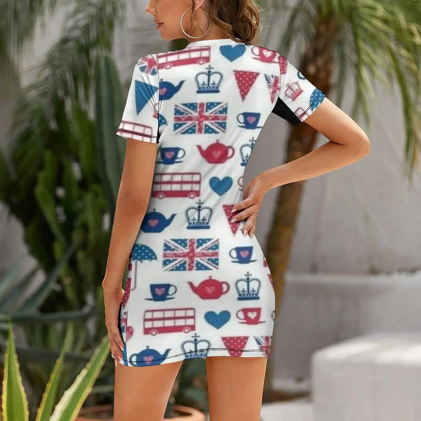 Abito a maniche corte con moti - Summer Clothing Women Uk recensione e prezzo