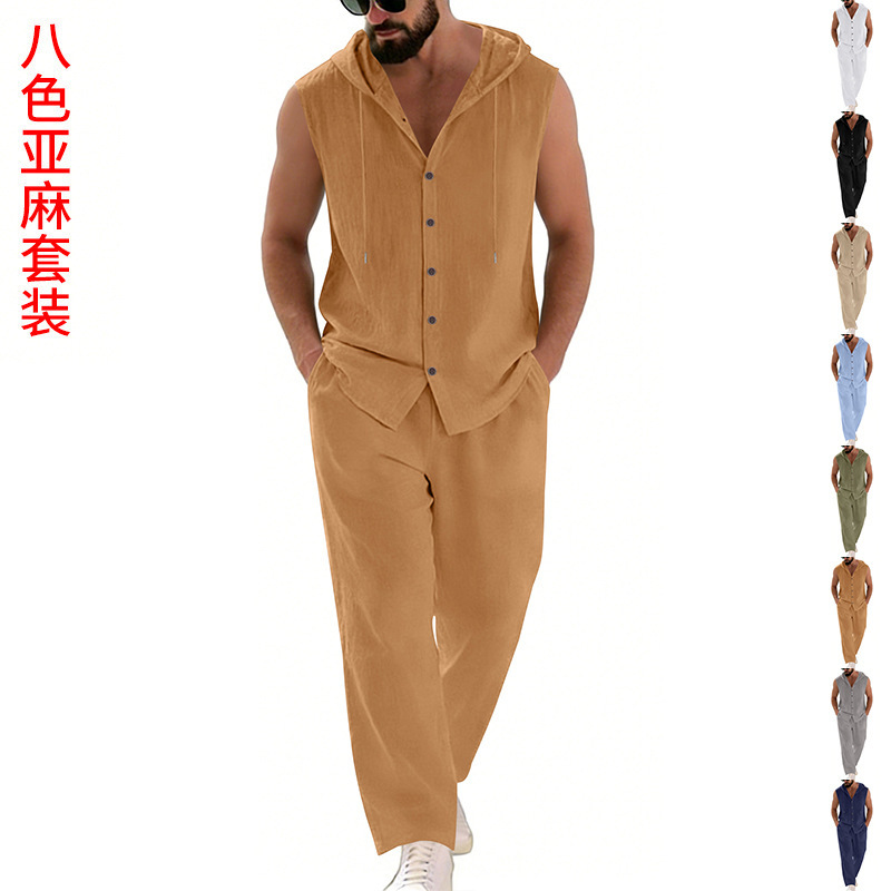 Completo casual da uomo in lin - Summer Outdoor Clothing recensione e prezzo
