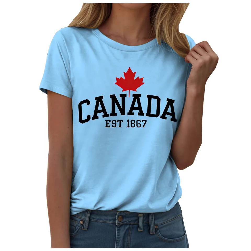 T-shirt con bandiera a forma d - Summer Clothing Women Canada recensione e prezzo