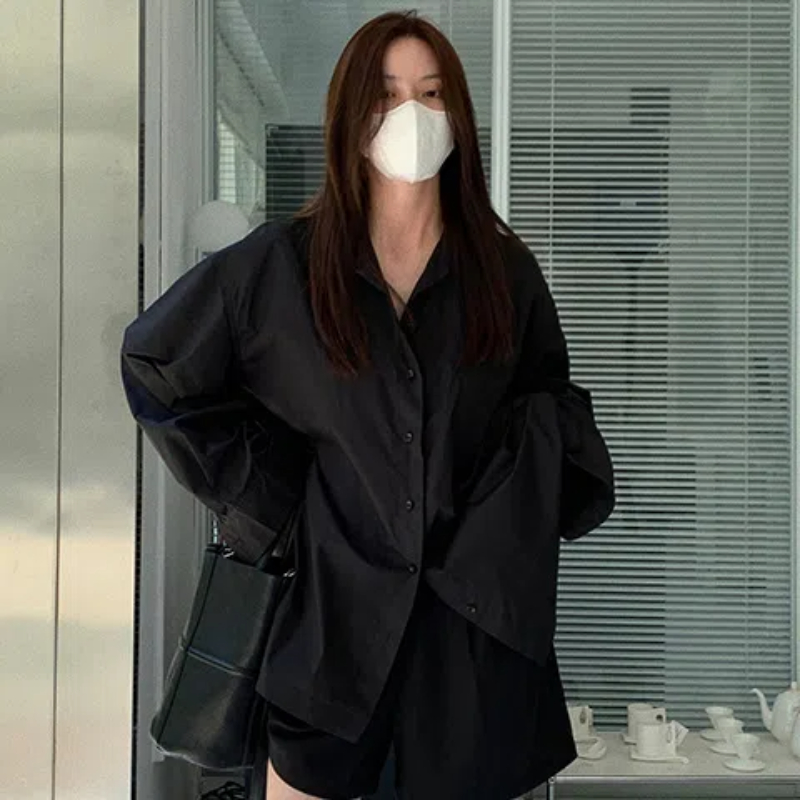 Primavera nero camicia allenta - Summer Clothing Trends For Women recensione e prezzo