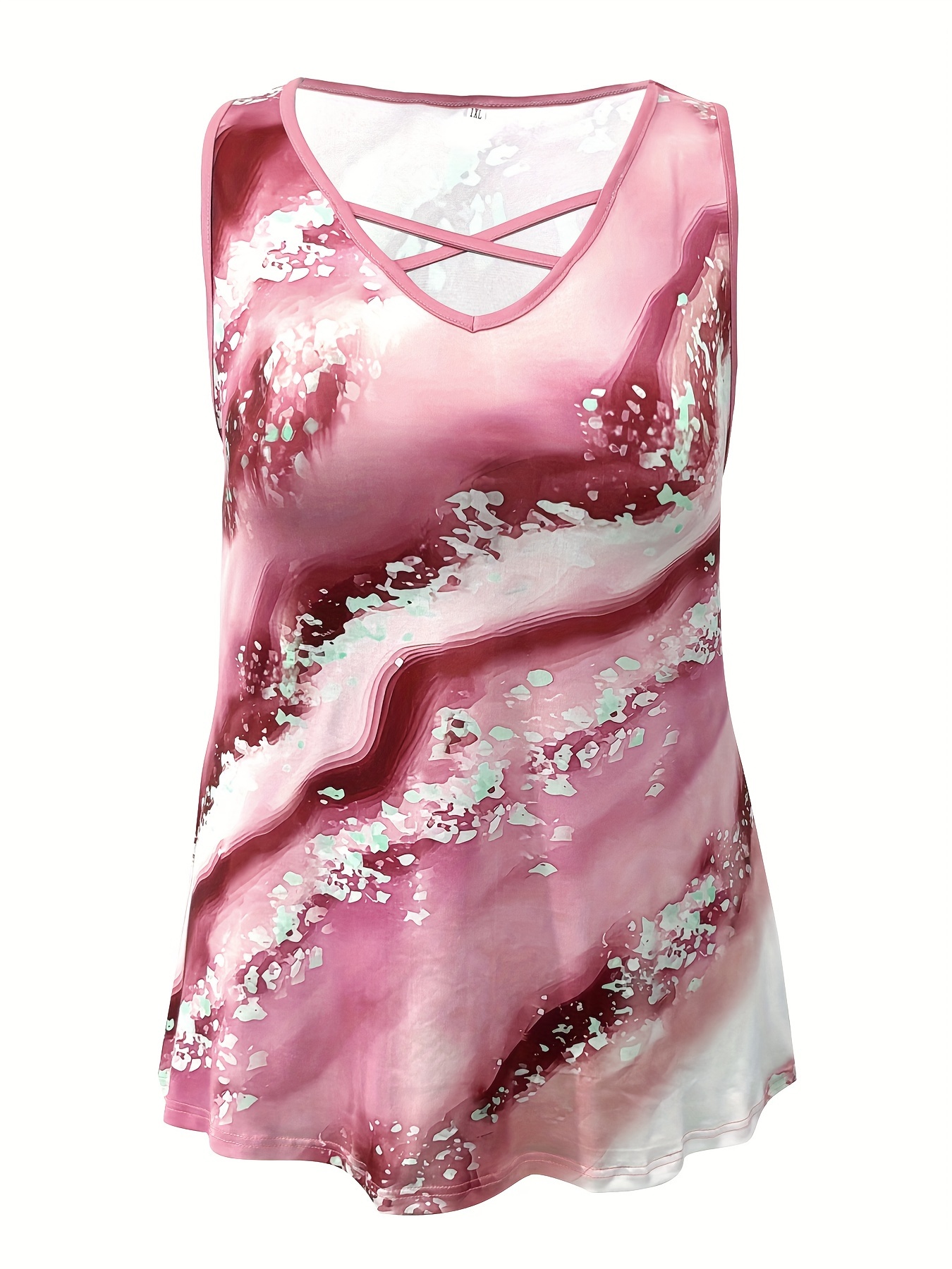 Canotta con stampa in marmo ta - Summer Clothing Plus Size Women recensione e prezzo