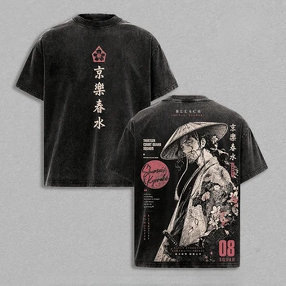 T-shirt Kyoraku Shunsui Anime  - Vintage Summer Clothing Men recensione e prezzo
